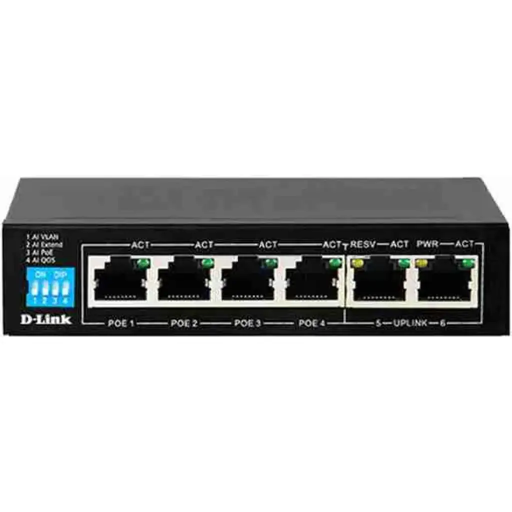 D-Link 6-Port Gigabit PoE Switch