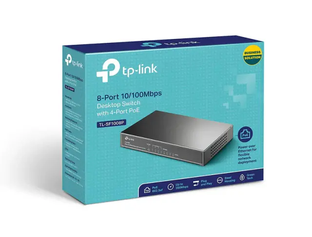 TP-Link201020Desktop20with20PoE20-TL-SF1008P TP-Link TL-SF1009P – 9-Port Fast Ethernet Switch