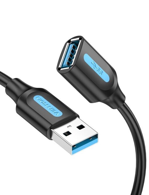Vention USB 3.0 A Male to A Female Extension Cable 1.5M black PVC Type CBHBG