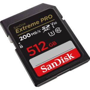 SanDisk Extreme PRO SDHC and SDXC UHS-I Card 200MB/s 512GB