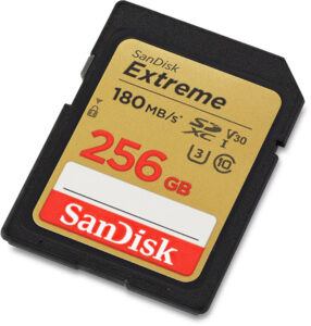 SanDisk Extreme SDHC and SDXC UHS-I Card 180MB/s 256GB