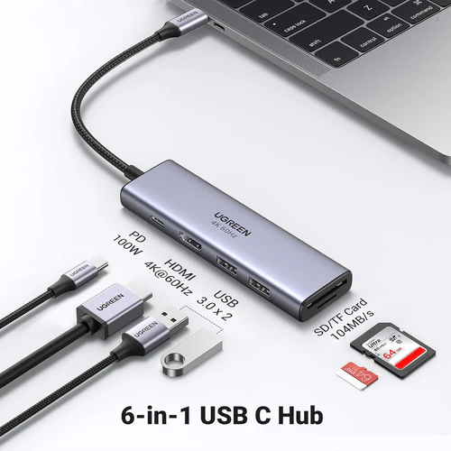 UGREEN 6-in-1 USB-C Multifunction Hub CM511