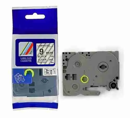 Brother TZ2-221 9mm x 8m Black on white label tape