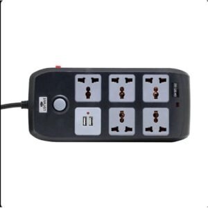 Lightwave 5-Way 2M USB Surge Extension