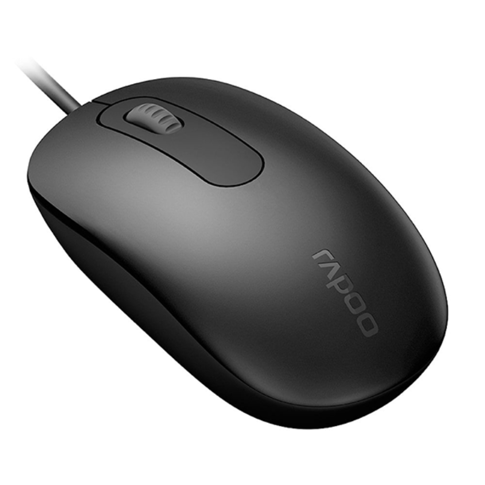 RAPOO Wired Optical Mouse BLACK-N200