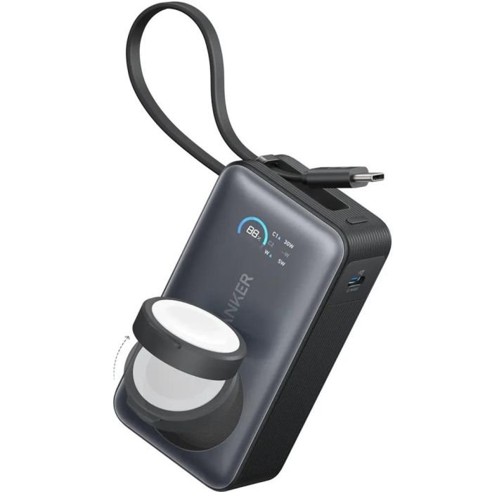 Anker MagGo Power Bank 30W Built-in USB-C Cable Made for Apple Watch Black Anker MagGo Power Bank 30W Built-in USB-C Cable Made for Apple Watch Black