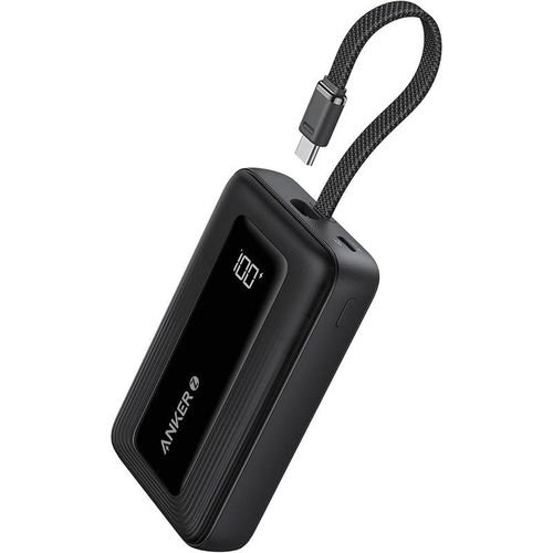 Anker Zolo Wireless Power Bank 10K 30W Built-in USB-C Cable Black