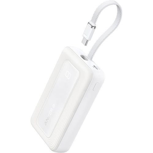 Anker Zolo Wireless Power Bank 10K 30W Built-in USB-C Cable White