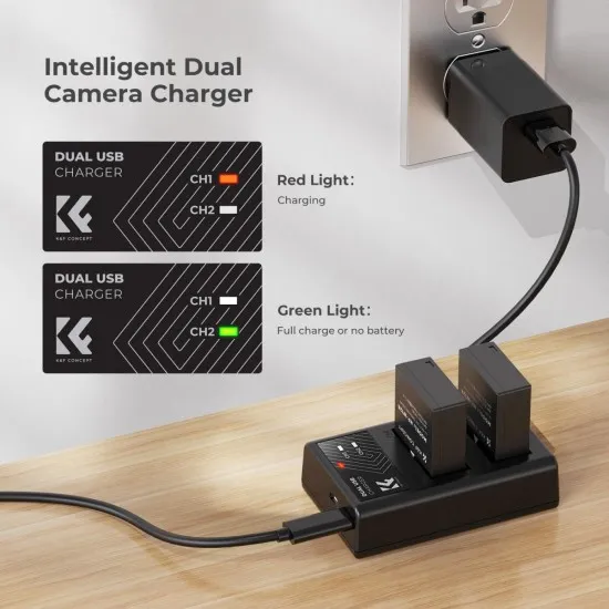 K&F EN-EL15 DUAL CHARGER