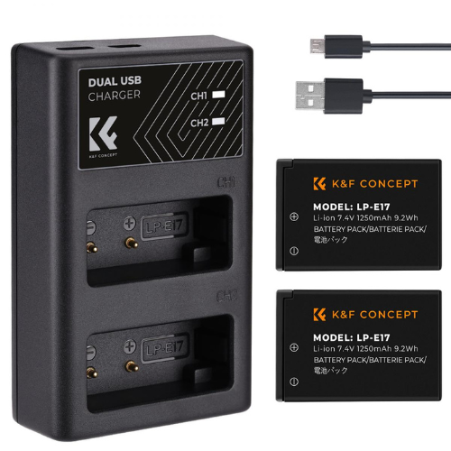 K&F LP-E17 DUAL BATTERY & CHARGER