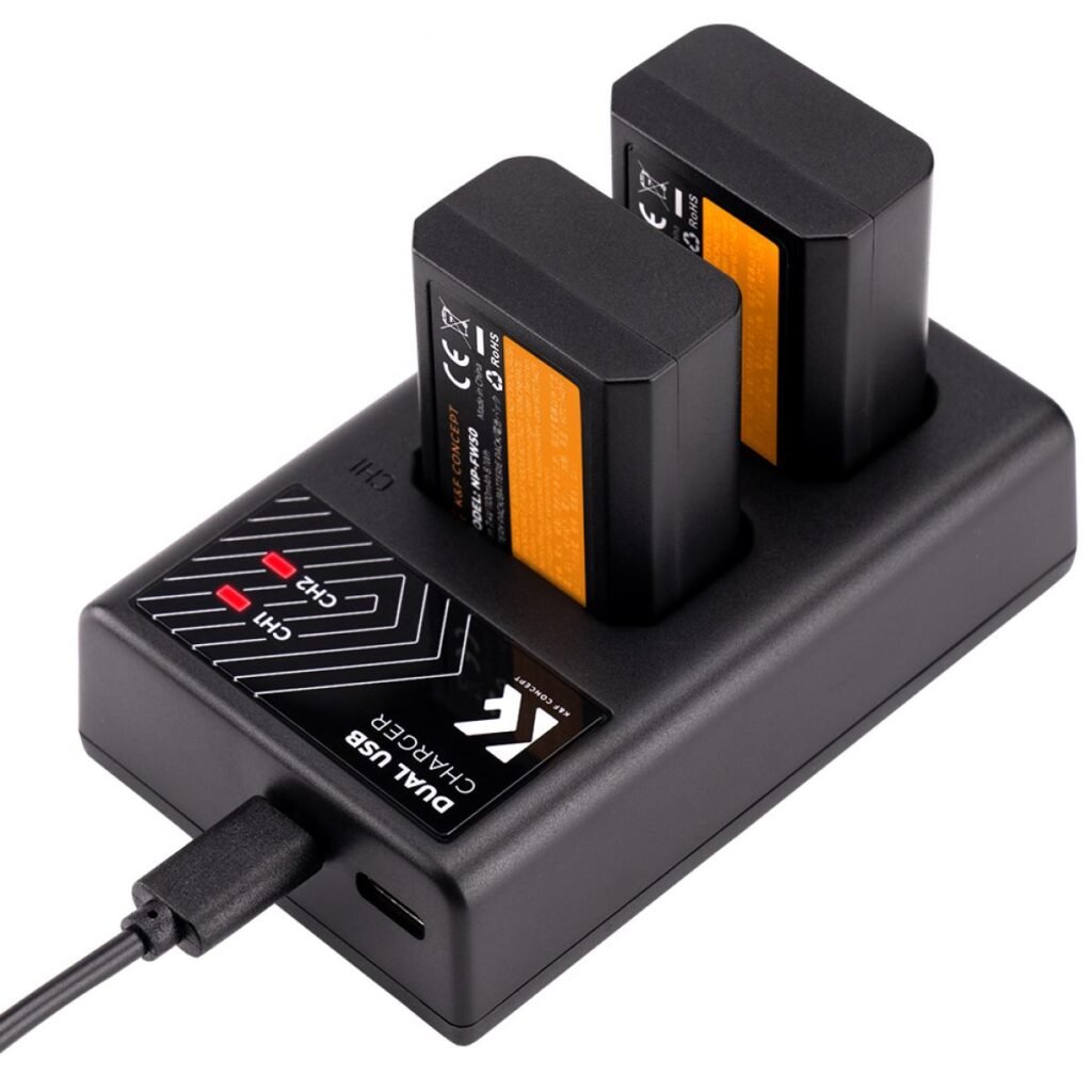 K&F NP-FW50 DUAL BATTERY & CHARGER