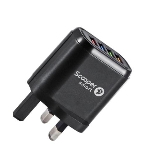 Scooper SFC-04C Wall Charger 4USB 3.0A Fast Charging
