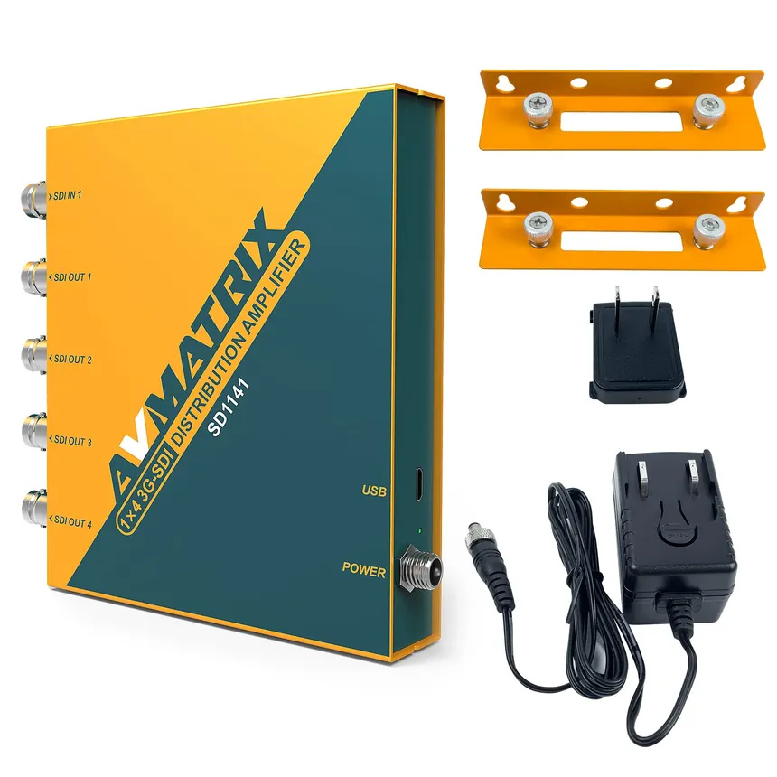 AV MATRIX SD1141 1x4 3G-SDI Relocking Distribution Amplifier