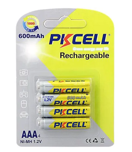 PK CELL AA RECHARGEABLE PACK OF 4 BATTERIES ONLY