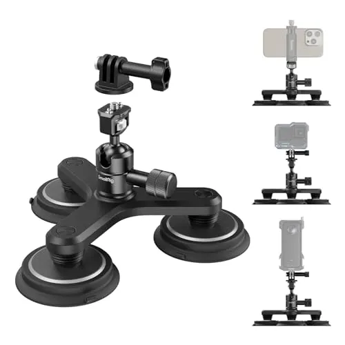 SMALLRIG TRIPLE MAGNETIC SUCTION CUP MOUNTING SUPPORT KIT FOR ACTION CAMERAS 4468