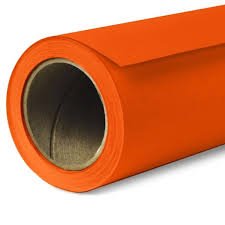 VISICO PAPER BACKDROP 2.75X10M BRIGHT ORANGE