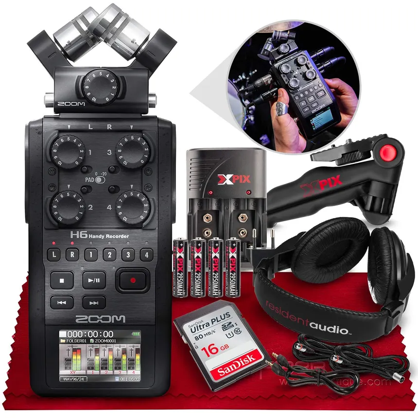 Zoom H6 All Black Recorder