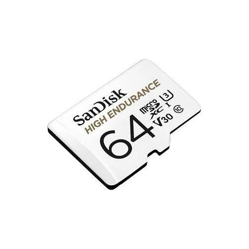 SanDisk High Endurance microSDXC 64GB + SD Adapter - for dash cams & home