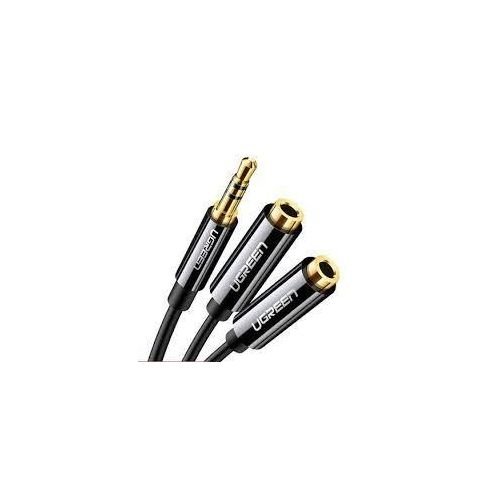 UGREEN 3.5mm Male to 2 Female Audio Cable 20cm (Black)- UG- 20816