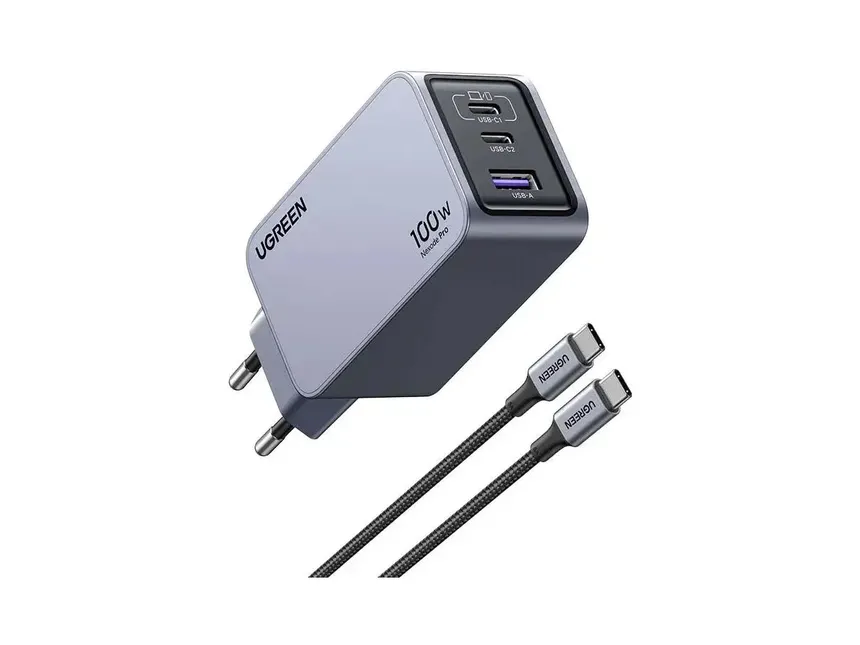 UGREEN Nexode Pro 100W 3-Port GaN Fast Charger Set UK