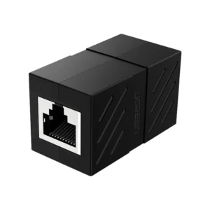 UGREEN RJ45 Network Keystone Jack Inline Coupler Female to Female 1pcs (Black)- UG-20390