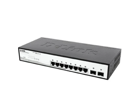 D-Link DGS-1210-10P 8-ports 10/100/1000Base-T PoE + 2 SFP ports Smart Switch