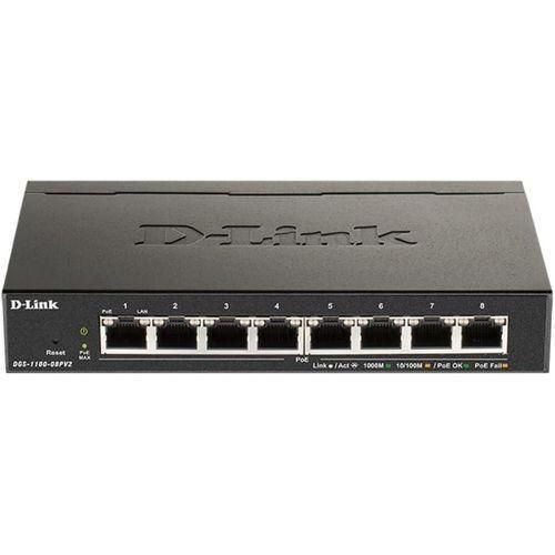 D-Link 8 Port PoE Gigabit Smart Managed Switch – DGS-F1100-10PS-E/B