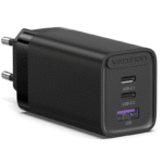3-port USB(C+C+A) GaN Charger(65W/30W/30W) UK-Plug Black- FEDB0-UK