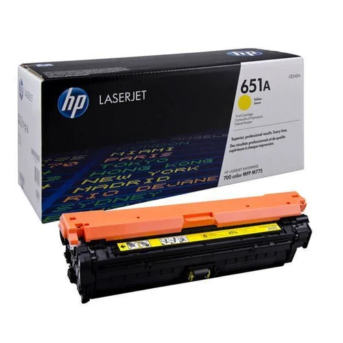 HP 651A Yellow LaserJet Toner Cartridge CE342A