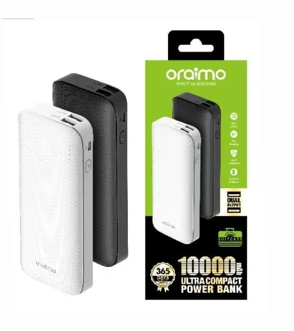 Oraimo Power Bank 10k Pocket-Sized
