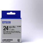 Epson LK-6SBE Matte Label Cartridge Black/Matt Silver 24mm (9m)