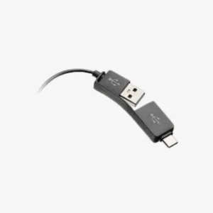 Poly - DA85 MS USB-to-Headset QD Audio Processor (4 pin) (inline controls) (USB-A and USB-C)
