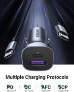 UGREEN 30W CAR CHARGER , 1XC-PORT, 1XUSB-A PORT